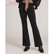 Lady Day Broek Poppy Soft Touch flared Zwart Lady Day Broek Poppy Soft Touch flared Zwart